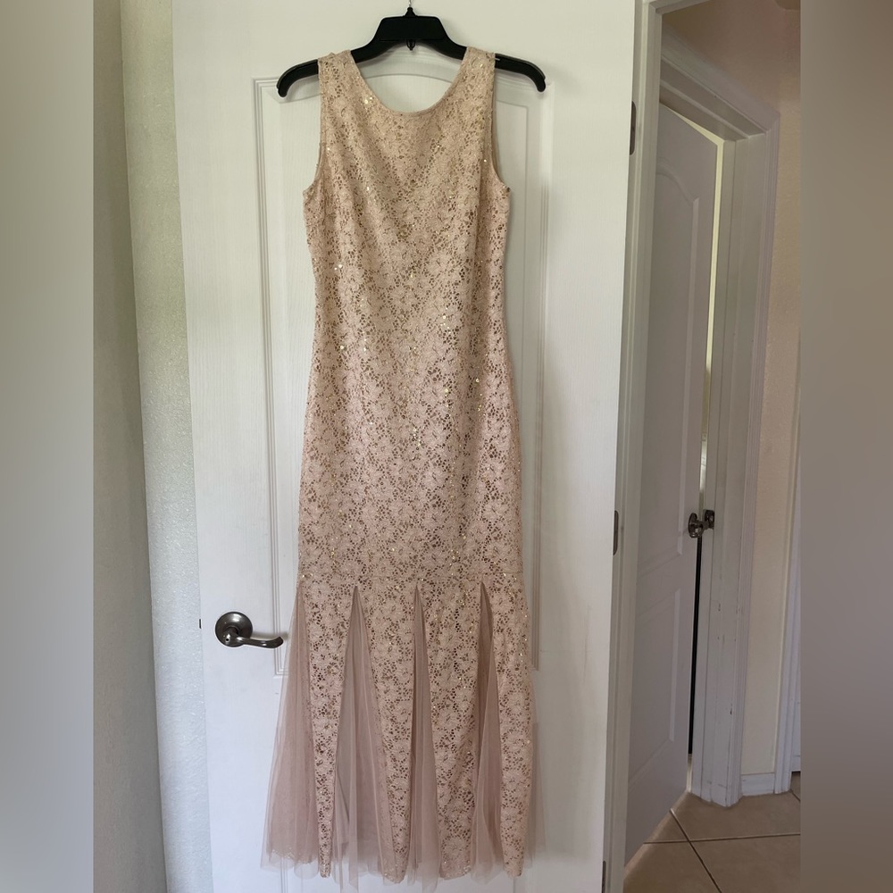 Lily & Lola Elegant Sequined Maxi Gown